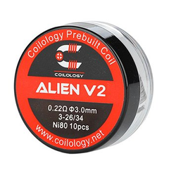 Coilology Alien V2 předmotané spirálky Ni80 0,22ohm 10ks