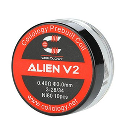 Coilology Alien V2 předmotané spirálky Ni80 0,4ohm 10ks