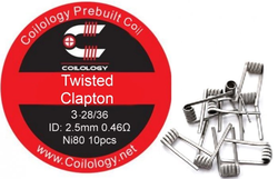 Coilology Twisted Clapton předmotané spirálky Ni80 0,46ohm 10ks