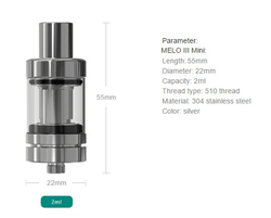 iSmoka-Eleaf Melo 3 Mini clearomizer Silver