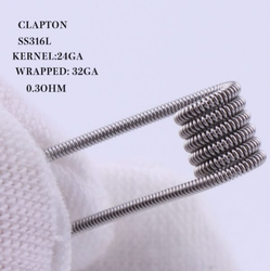 XFKM Clapton SS316 předmotané spirálky 0,3ohm 10ks