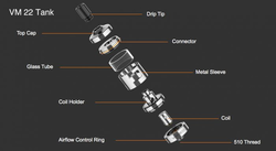 Vaporesso VM Tank 22 clearomizer Rainbow