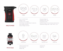 Smoktech Mag P3 Grip TC230W Full Kit Black-Red