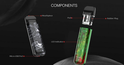 Smoktech NOVO 2 elektronická cigareta 800mAh Red Carbon Fiber