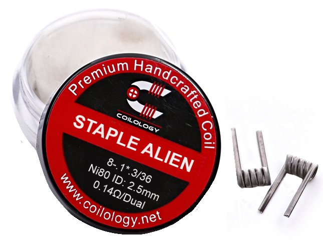 Coilology Staple Alien předmotané spirálky Ni80 0,14ohm