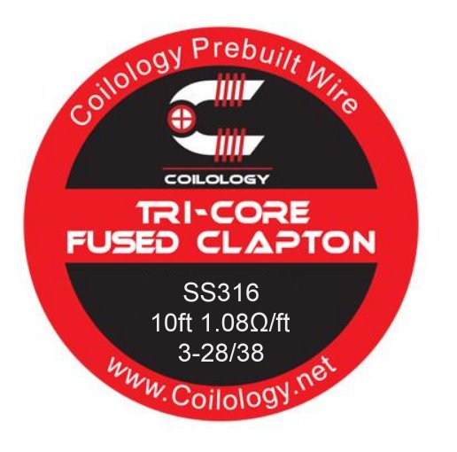 Coilology Tri-Core Fused Clapton odporový drát SS316 28/38