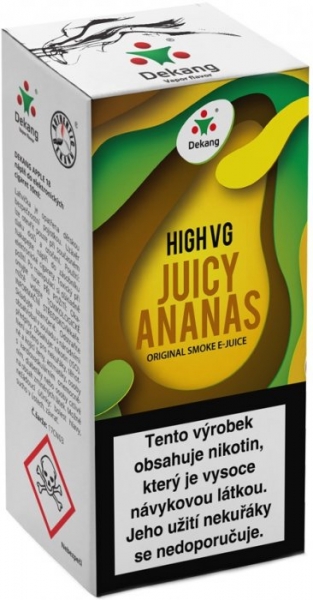 Liquid Dekang High VG Juicy Ananas 10ml (Šťavnatý ananas)