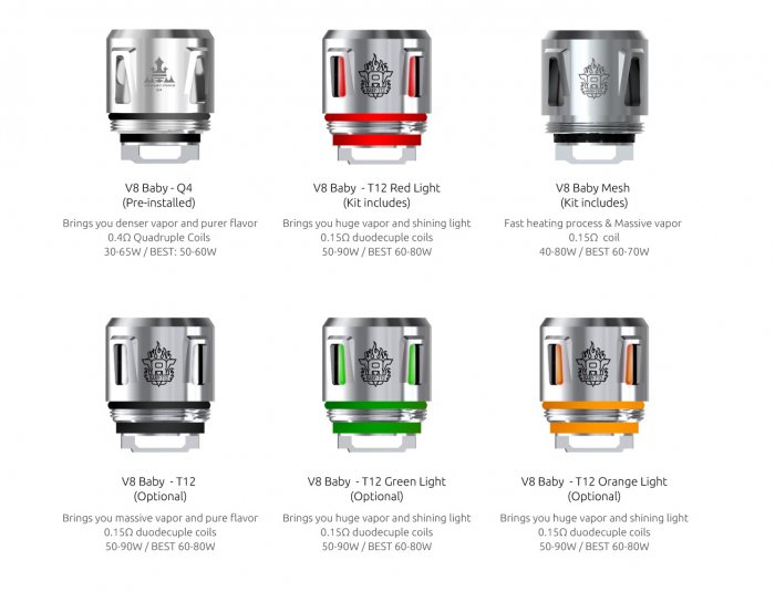 Smoktech TFV12 Baby Prince clearomizer Stainless